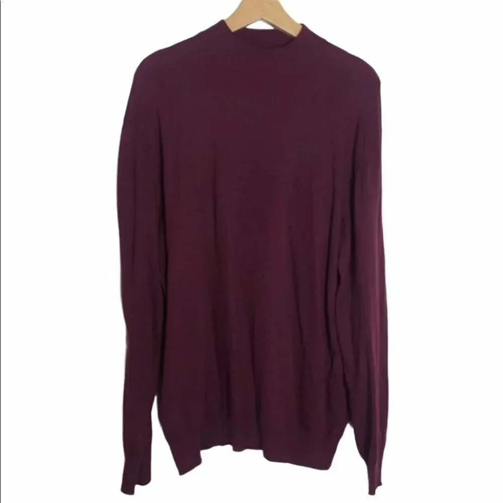 Gruppo‎ Italiano L wine mock turtleneck made in Italy